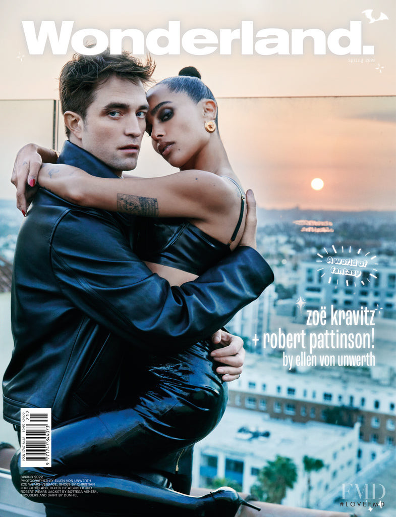 Zoë Kravitz and Robert Pattinso featured on the Wonderland cover from February 2022