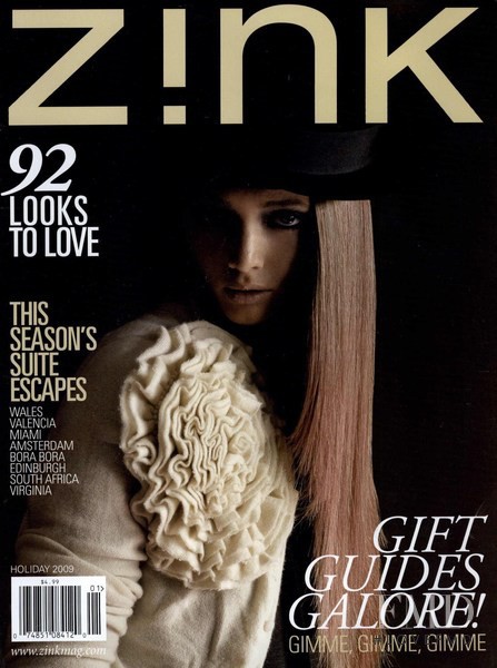 Lea Teinturier featured on the Zink America cover from December 2009