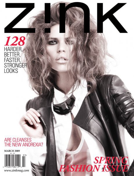 Zoe Duchesne featured on the Zink America cover from March 2009