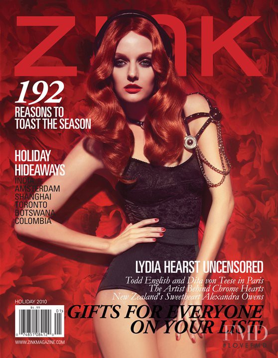 Lydia Hearst featured on the Zink America cover from December 2010