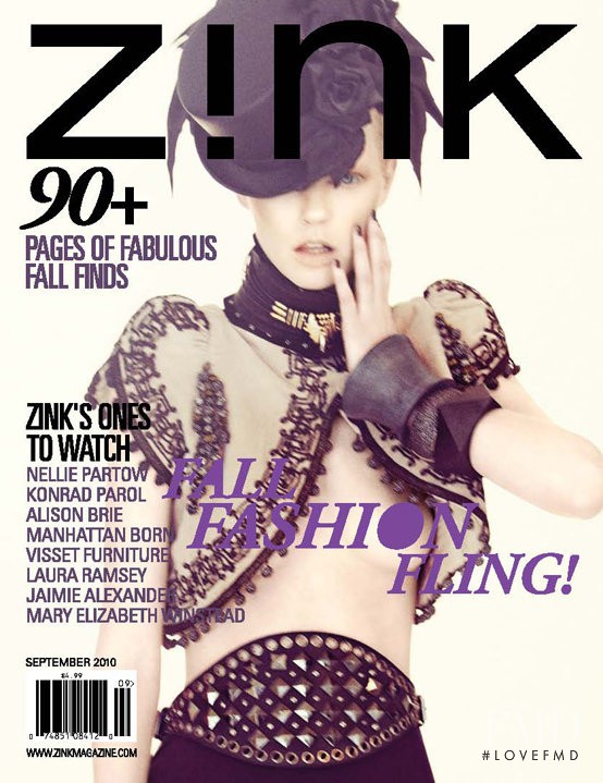 Vala Thorsteinsson featured on the Zink America cover from September 2010