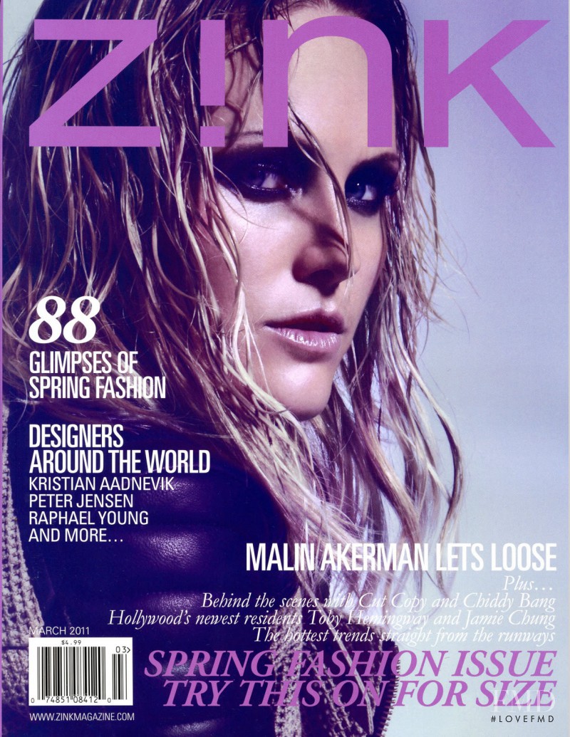 Malin Akerman featured on the Zink America cover from March 2011