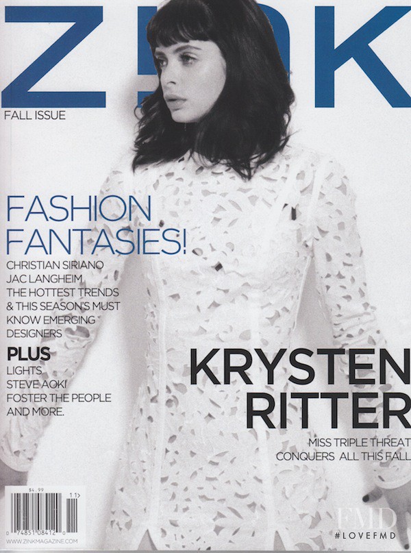 Krysten Ritter featured on the Zink America cover from September 2011