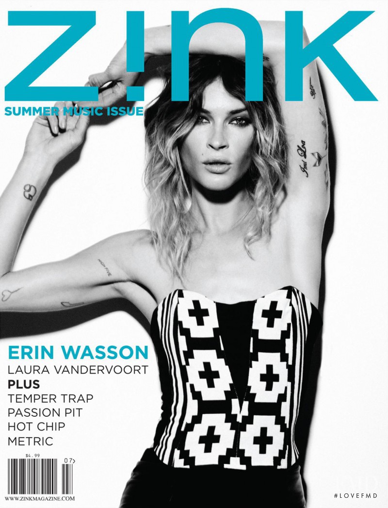 Erin Wasson featured on the Zink America cover from July 2012
