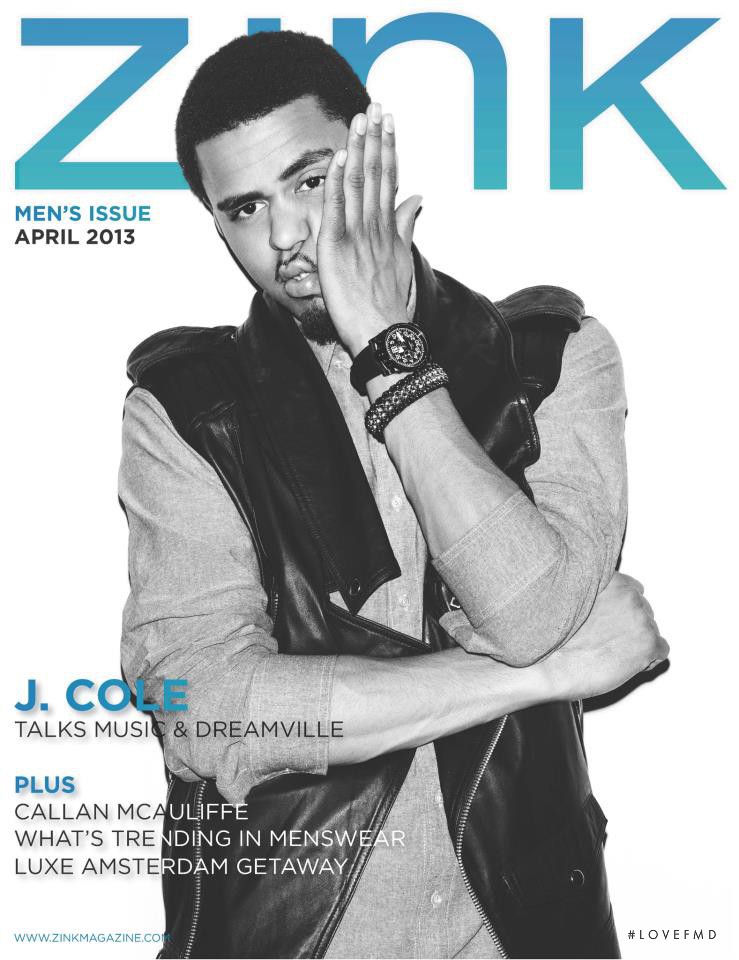 J. Cole featured on the Zink America cover from April 2013
