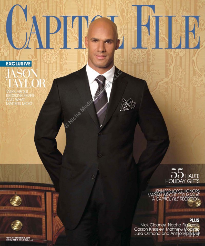 Jason Taylor featured on the Capitol File cover from December 2008