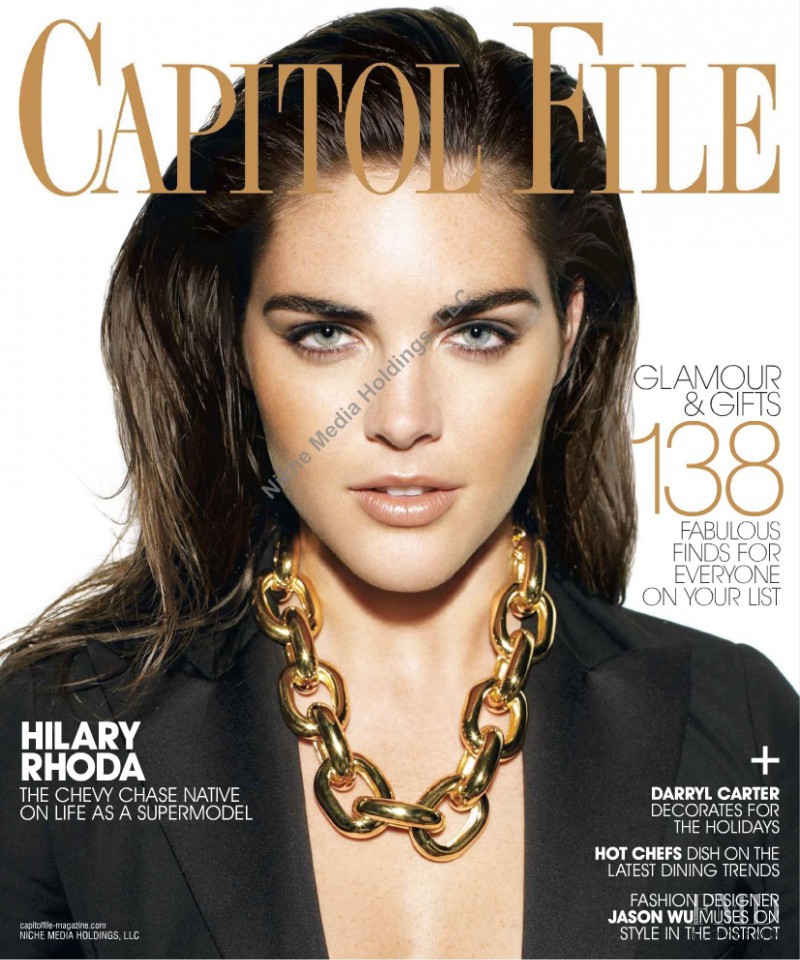 Hilary Rhoda featured on the Capitol File cover from December 2009
