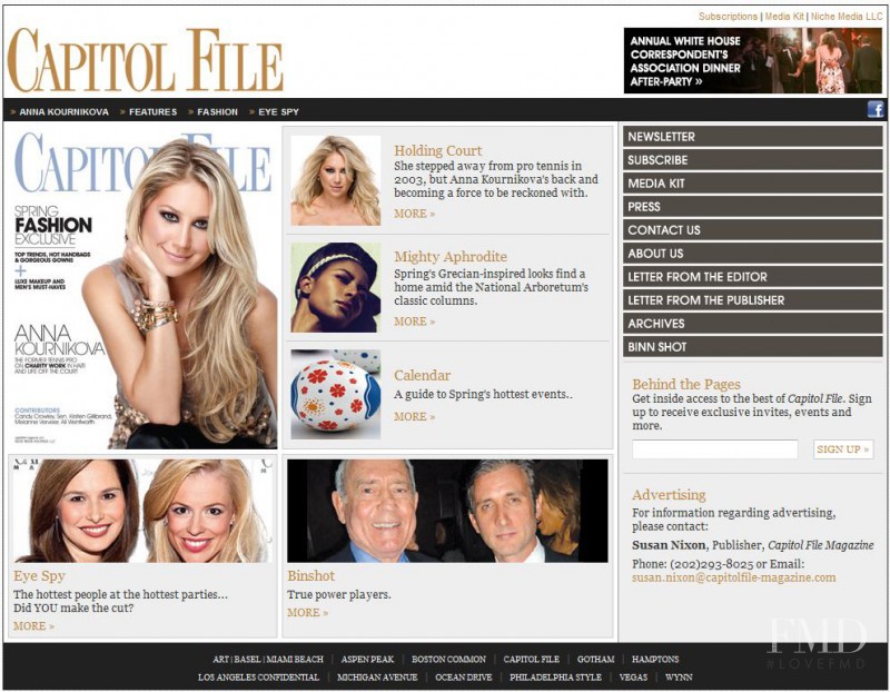  featured on the CapitolFile-Magazine.com screen from April 2010