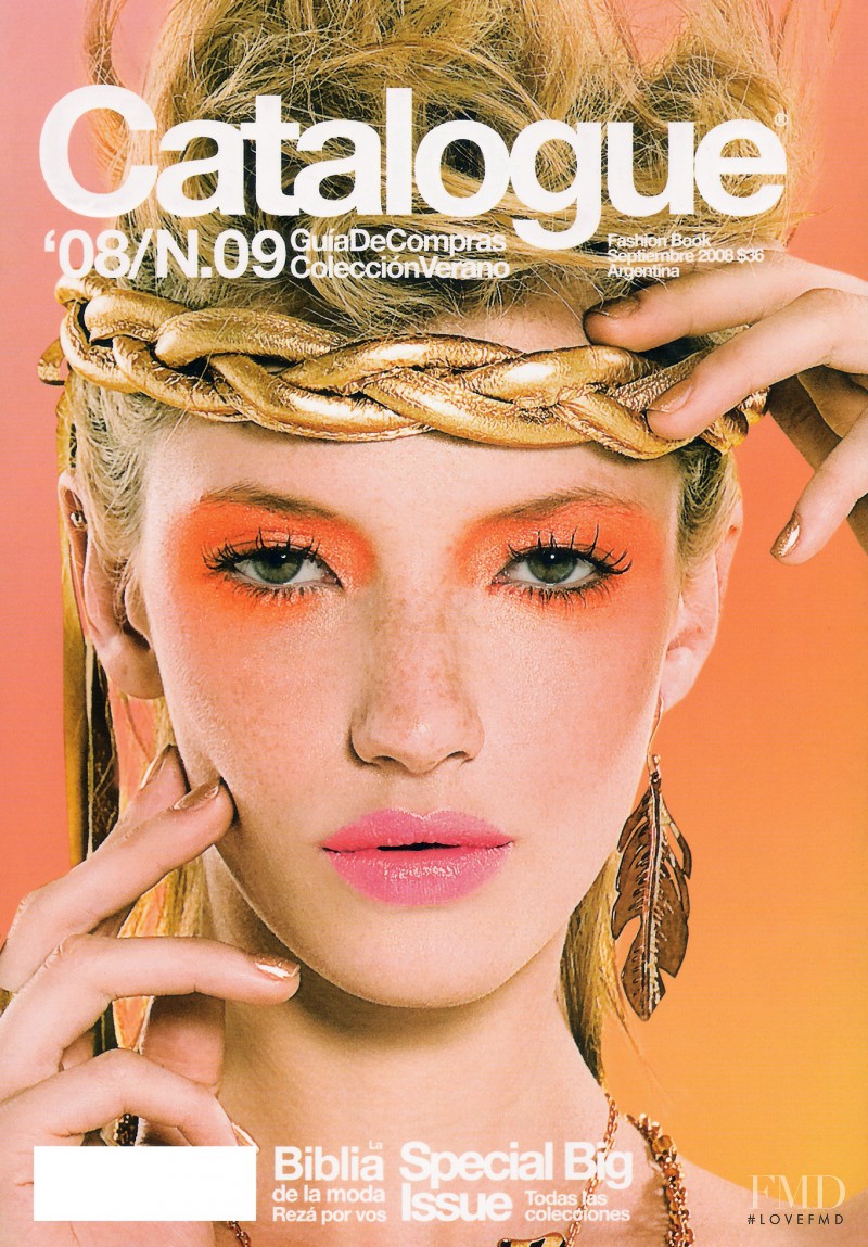 Milagros Schmoll featured on the Catalogue Argentina cover from September 2008
