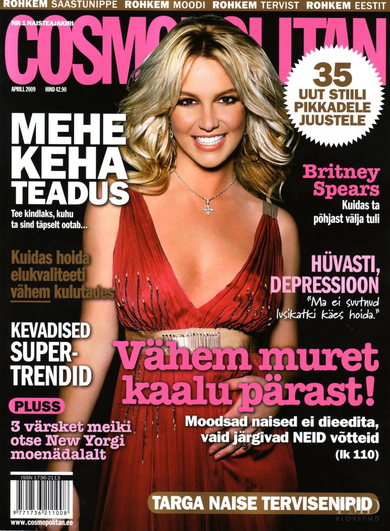 Britney Spears featured on the Cosmopolitan Estonia cover from April 2009