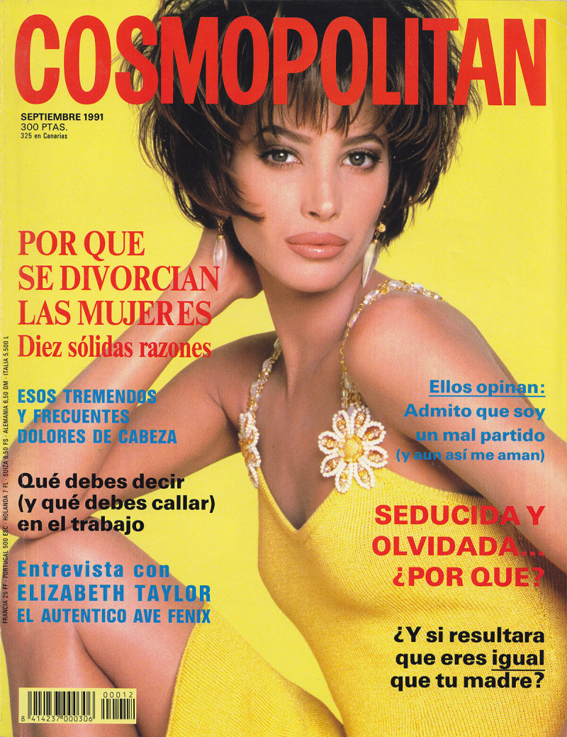 Christy Turlington featured on the Cosmopolitan Spain cover from September 1991