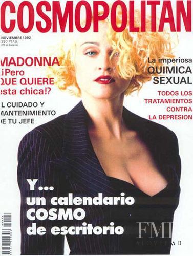 Madonna featured on the Cosmopolitan Spain cover from November 1992