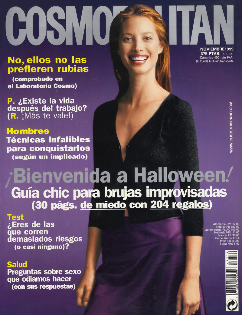 Christy Turlington featured on the Cosmopolitan Spain cover from November 1999