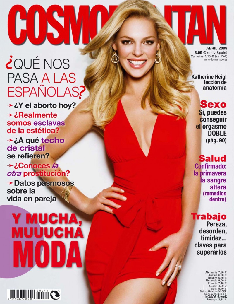 Katherine Heigl featured on the Cosmopolitan Spain cover from April 2008