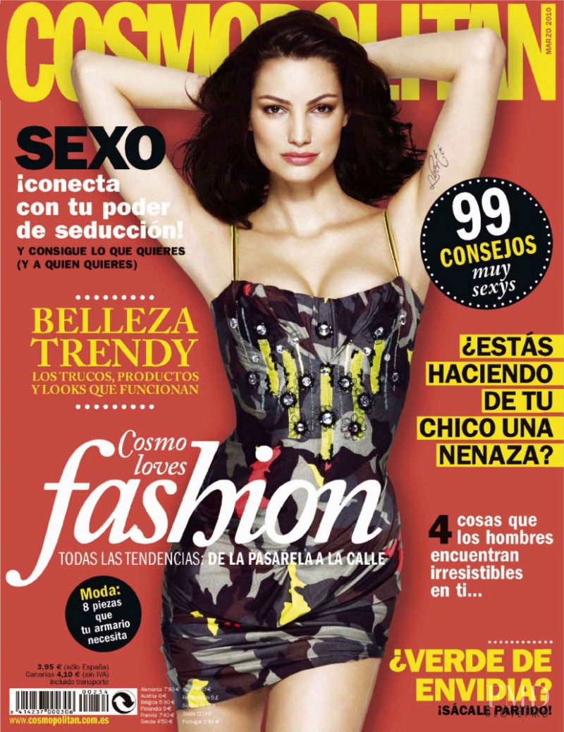 Natalia Andrade featured on the Cosmopolitan Spain cover from March 2010