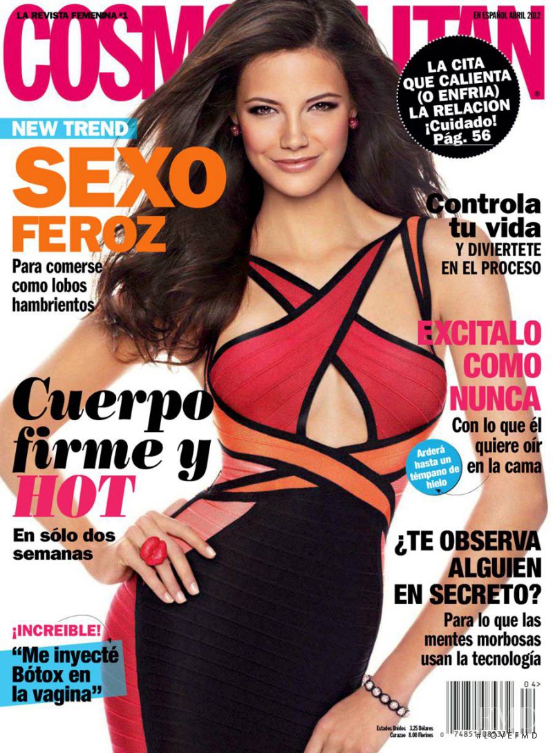 Anja Leuenberger featured on the Cosmopolitan Spain cover from April 2012