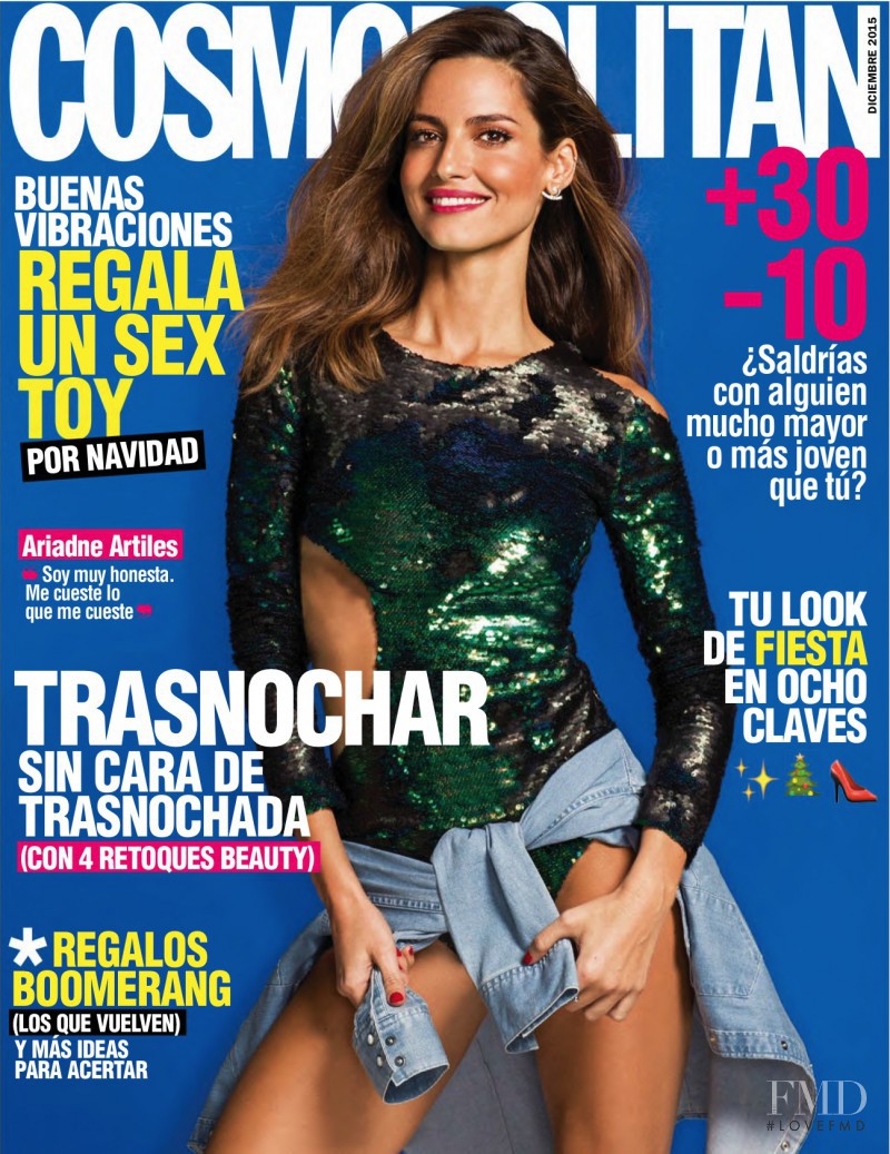 Ariadne Artiles featured on the Cosmopolitan Spain cover from December 2015