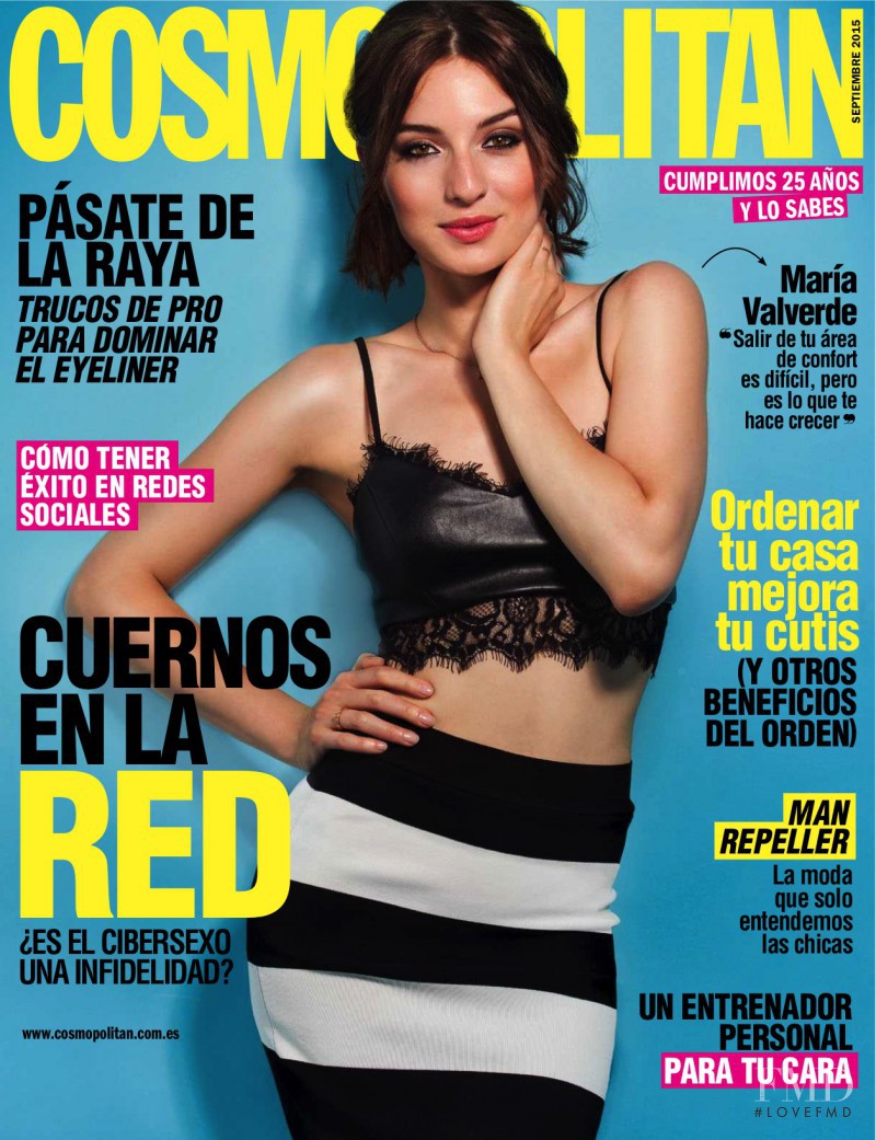 Maria Valverde featured on the Cosmopolitan Spain cover from September 2015