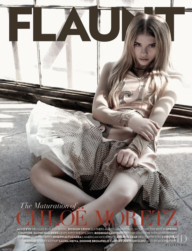 Chloë Moretz featured on the Flaunt cover from March 2012