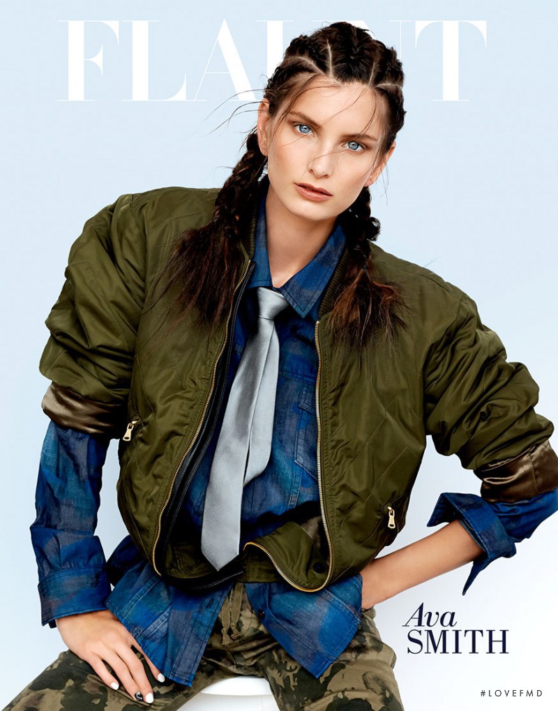 Ava Smith featured on the Flaunt cover from September 2014
