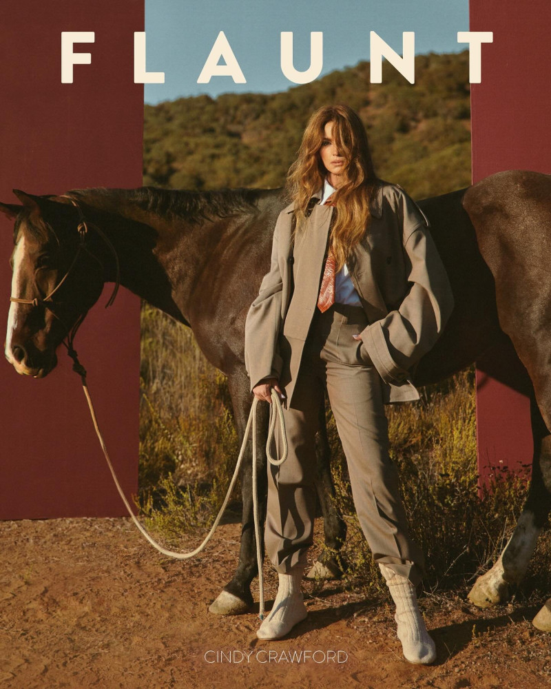 Cindy Crawford featured on the Flaunt cover from February 2024