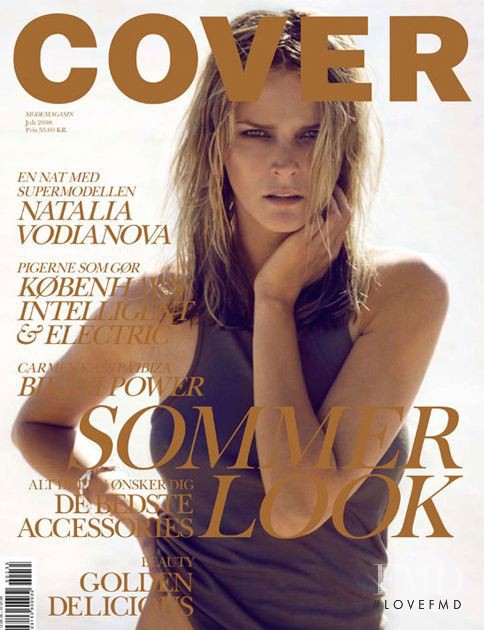 Carmen Kass featured on the Cover cover from July 2008