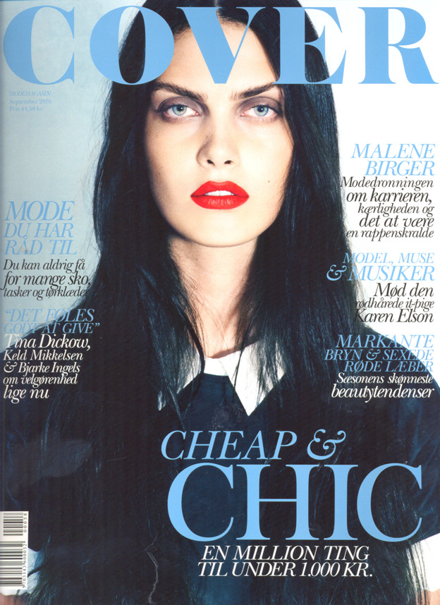 Maria Palm featured on the Cover cover from September 2010