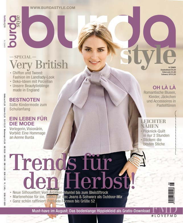  featured on the Burda Style cover from August 2009