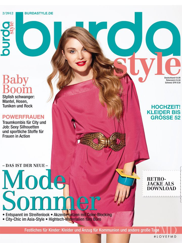 Monika Rohanova featured on the Burda Style cover from February 2012