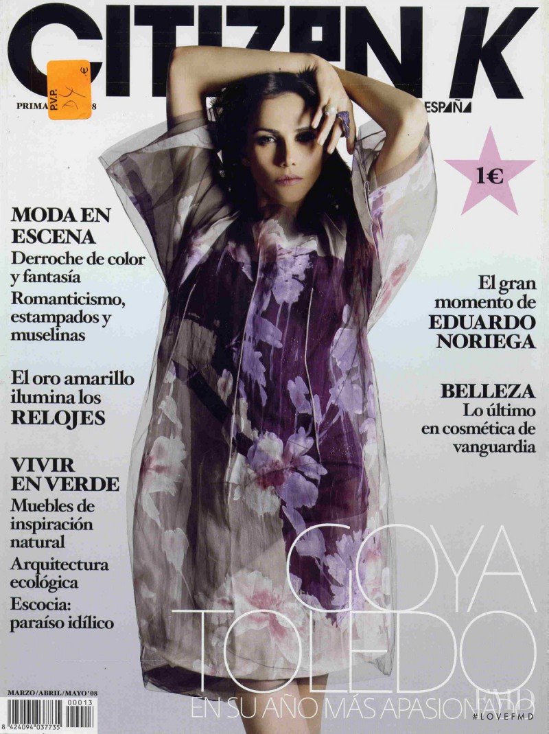 Goya Toledo featured on the Citizen K Spain cover from March 2008