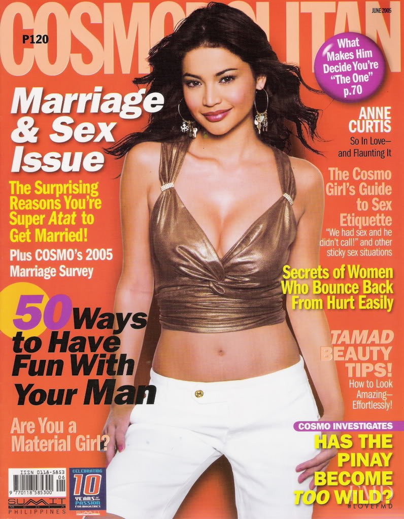 Anne Curtis featured on the Cosmopolitan Philippines cover from June 2005