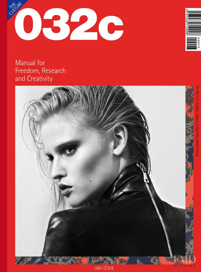 Lara Stone featured on the 032c cover from September 2012