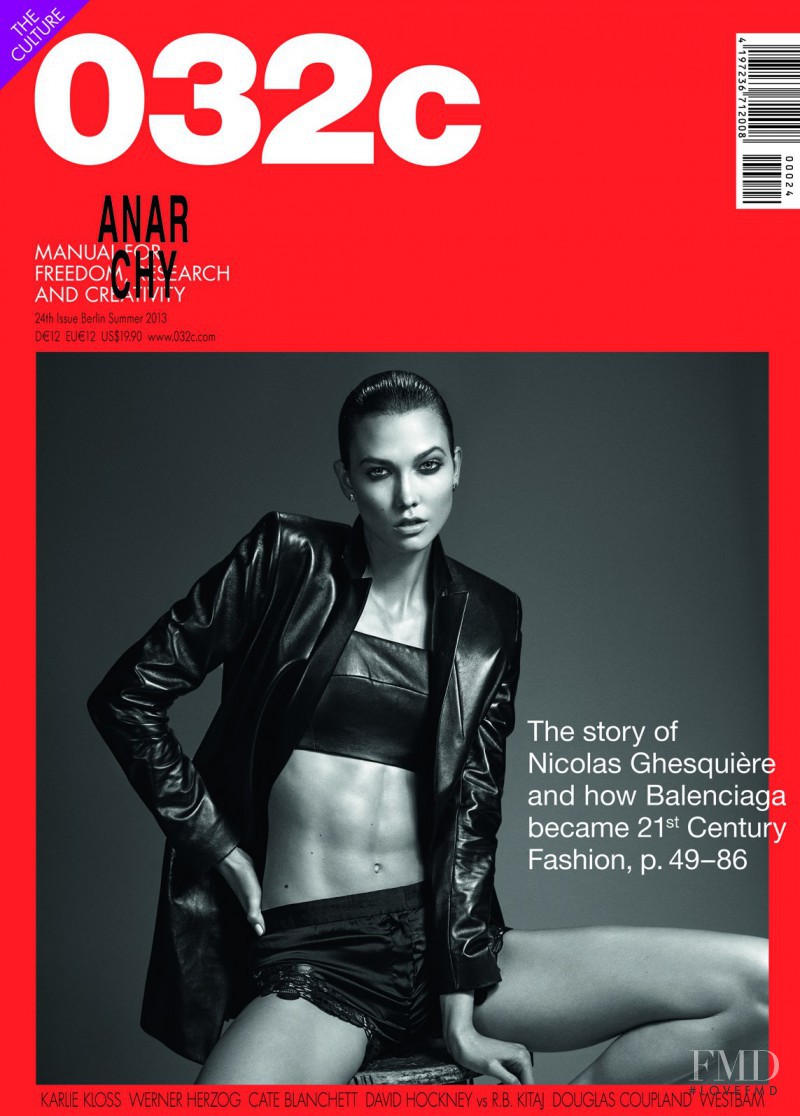 Karlie Kloss featured on the 032c cover from March 2013