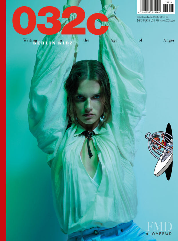 Giedre Dukauskaite featured on the 032c cover from December 2017