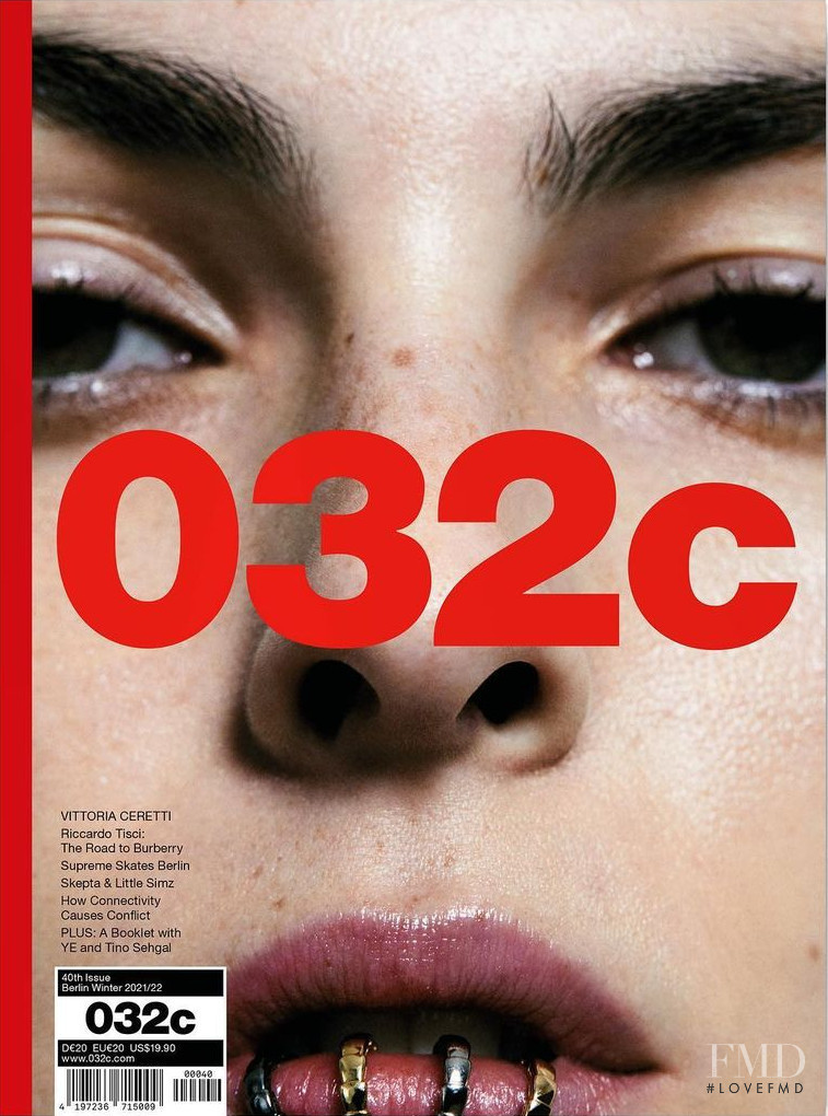 Vittoria Ceretti featured on the 032c cover from December 2021