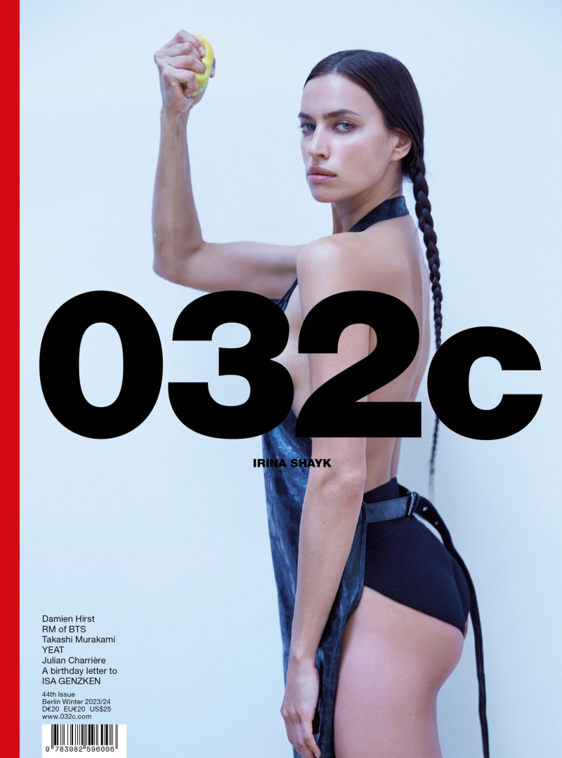 Irina Shayk featured on the 032c cover from December 2023