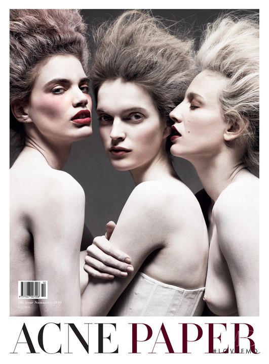 Natasa Vojnovic, Rianne ten Haken, Mirte Maas featured on the Acne Paper cover from April 2010