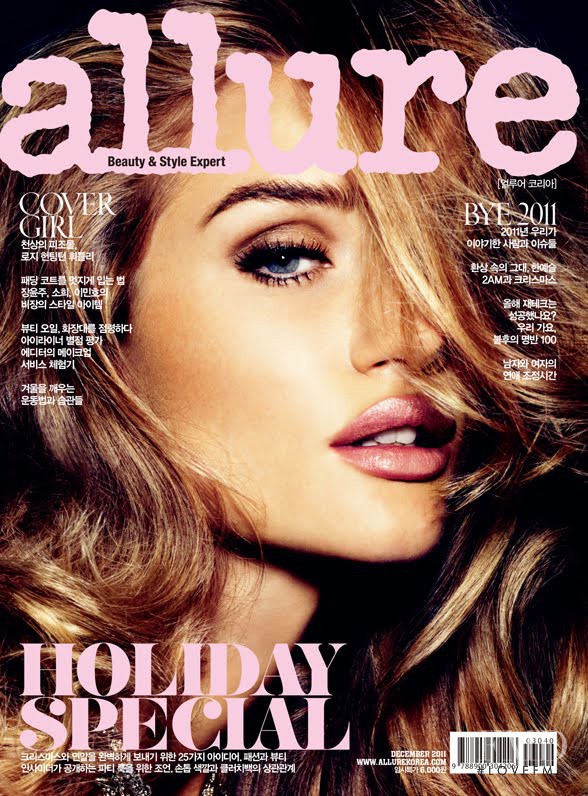 Rosie Huntington-Whiteley featured on the Allure Korea cover from December 2011