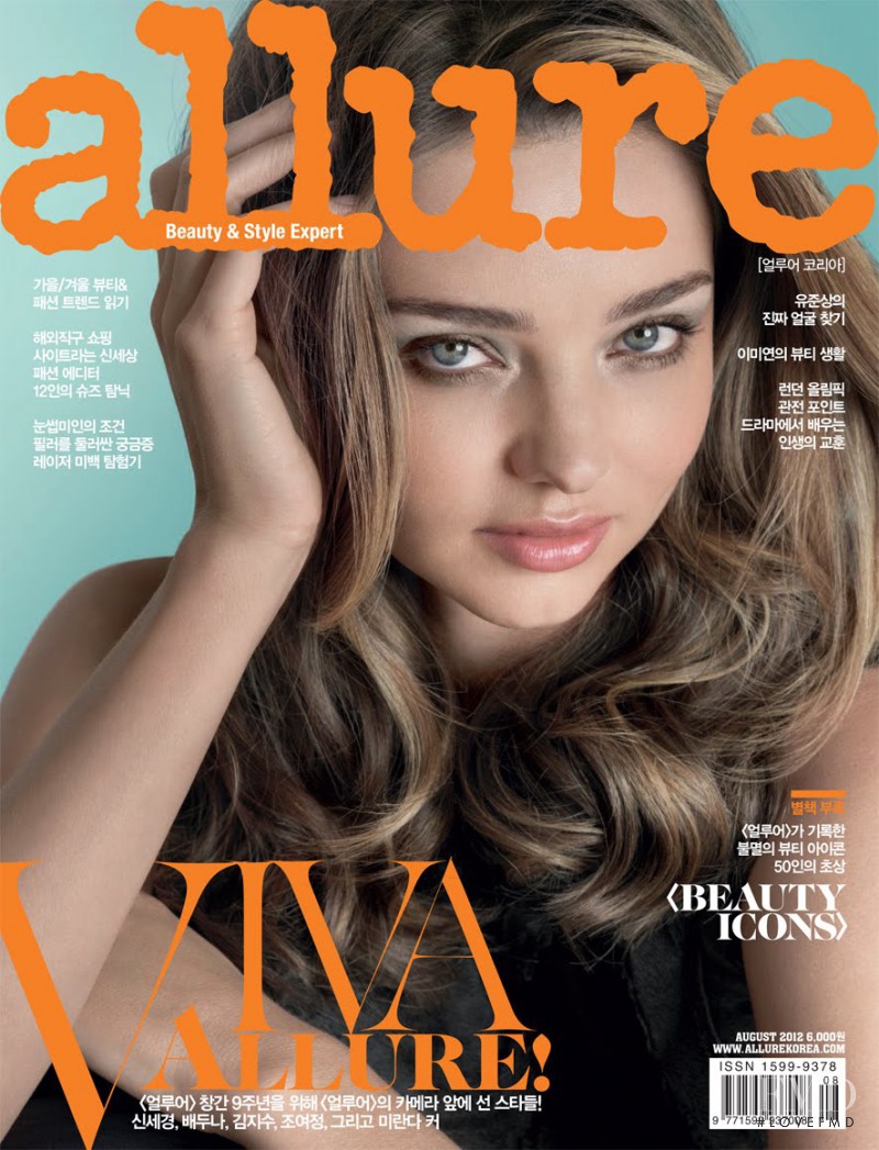 Miranda Kerr featured on the Allure Korea cover from August 2012