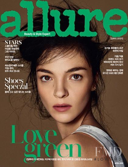 Mariacarla Boscono featured on the Allure Korea cover from April 2016