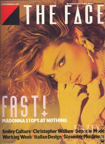 Madonna featured on the The Face cover from February 1985