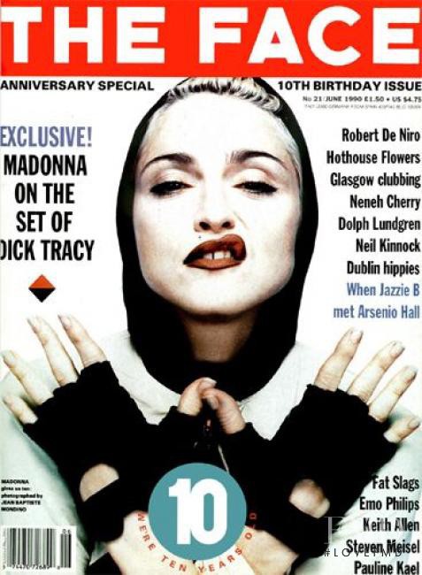 Madonna featured on the The Face cover from June 1990