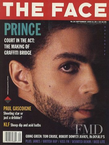 Prince featured on the The Face cover from September 1990