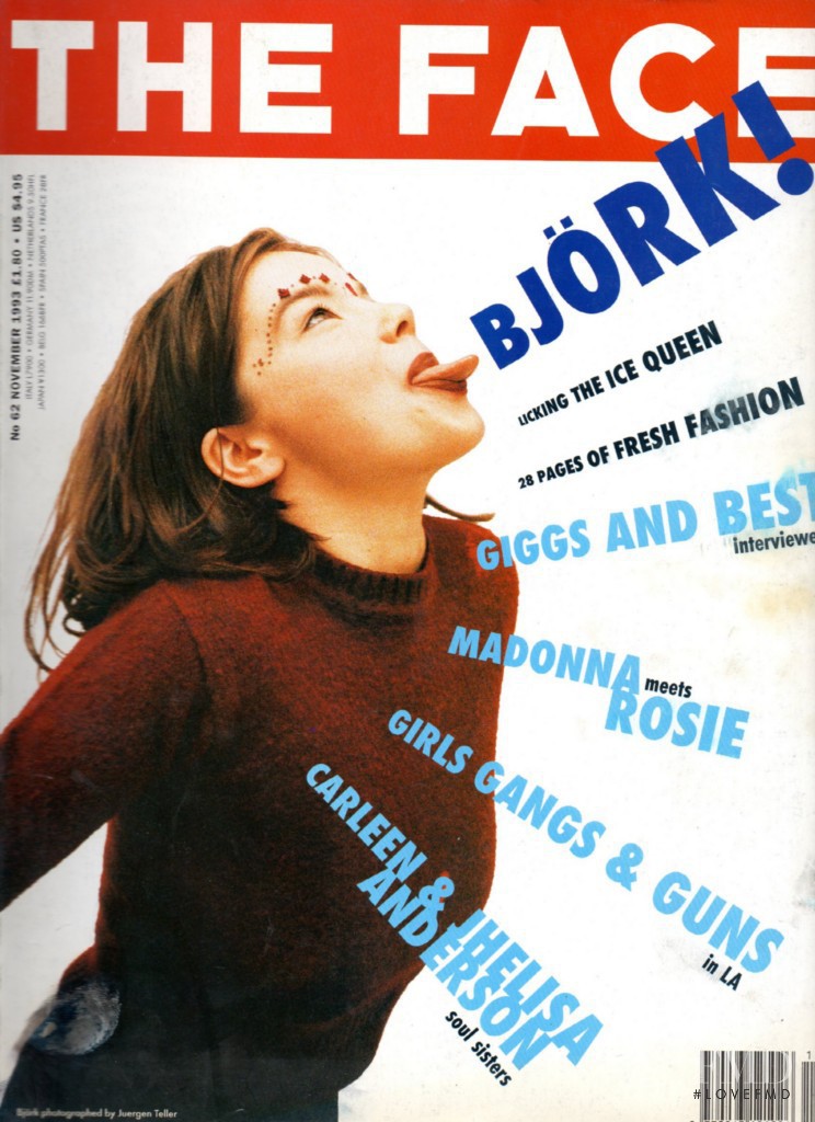 Björk featured on the The Face cover from November 1992