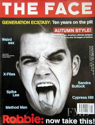 Robbie Williams featured on the The Face cover from October 1995