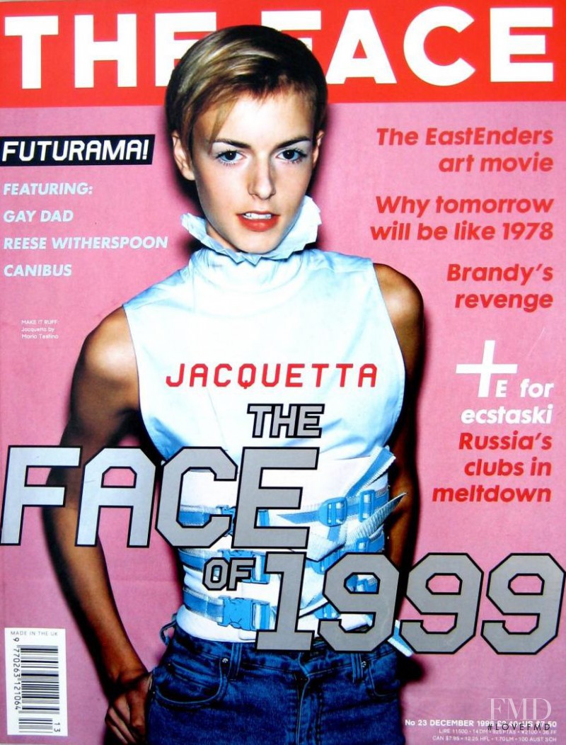 Jacquetta Wheeler featured on the The Face cover from December 1998