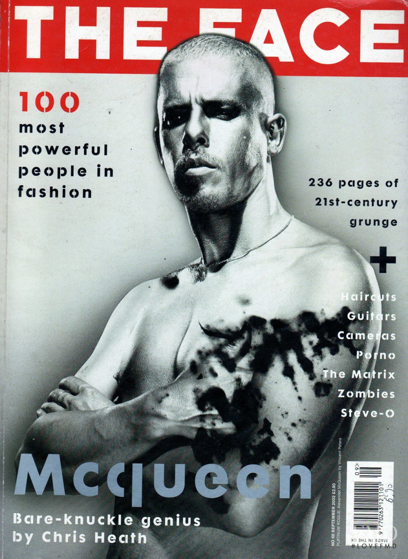 Alexander McQueen featured on the The Face cover from September 2002