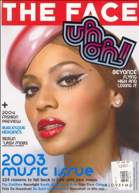 Beyoncé featured on the The Face cover from October 2003