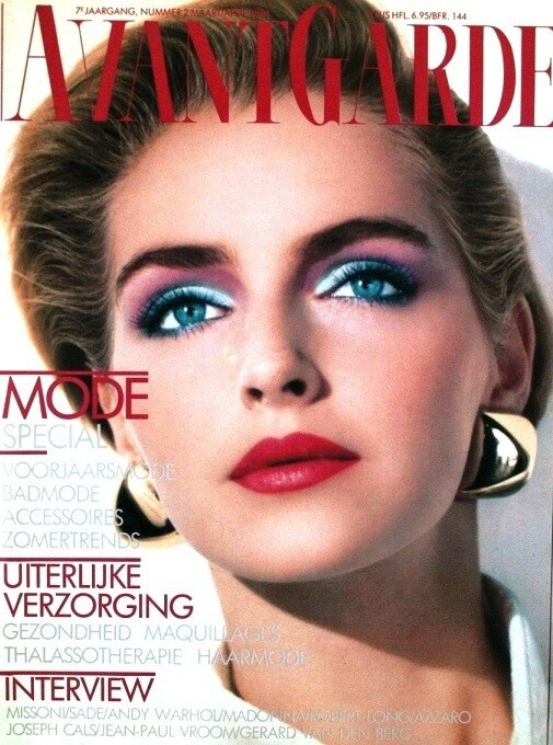Simonetta Gianfelici featured on the Avant Garde cover from April 1986