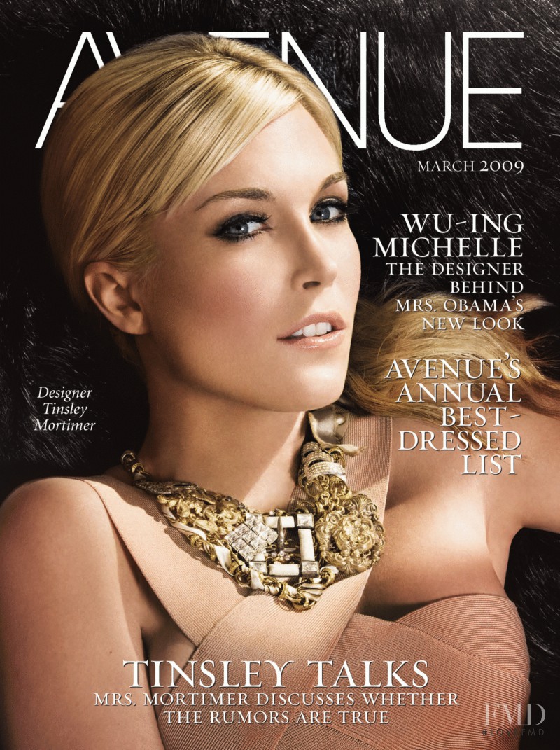 Tinsley Mortimer featured on the Avenue cover from March 2009